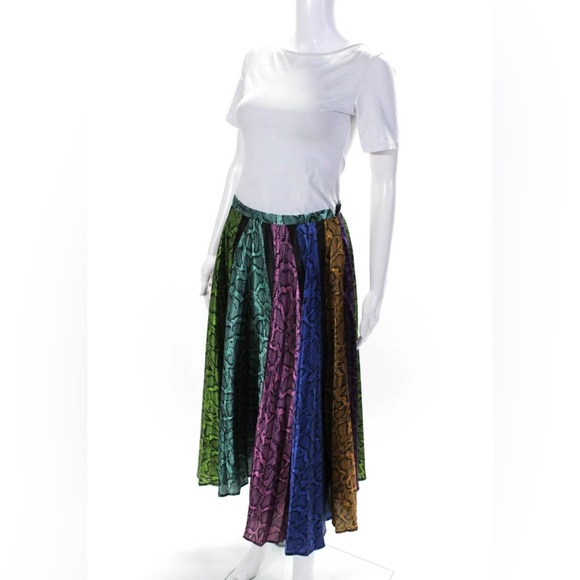 DELFI Collective Womens Multicolored Colorblock Snake Clara RARE Skirt Size XS - Picture 5 of 9